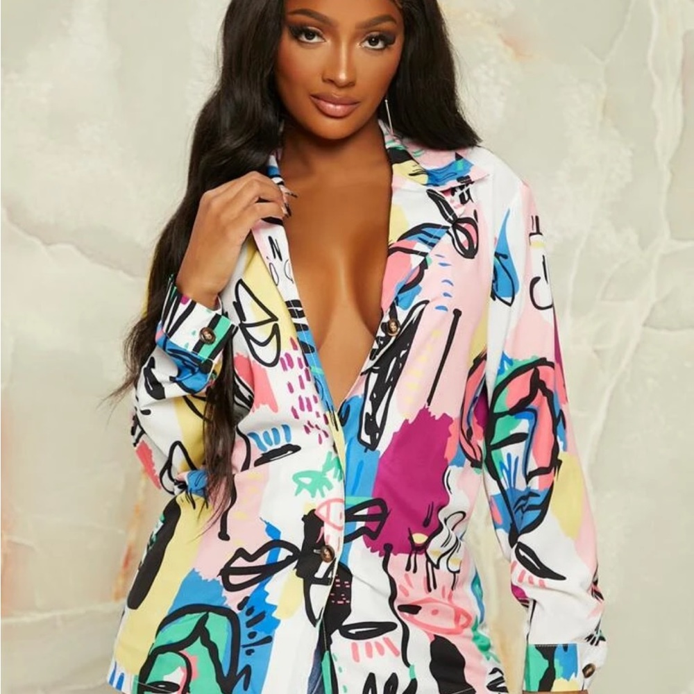 Multicolored blouse - Picture 3 of 3